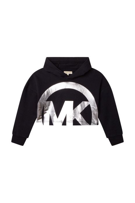 Дитяча бавовняна кофта Michael Kors колір чорний з принтом (2611786)