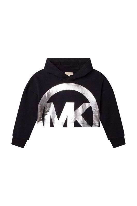 Дитяча бавовняна кофта Michael Kors колір чорний з принтом (2611786)