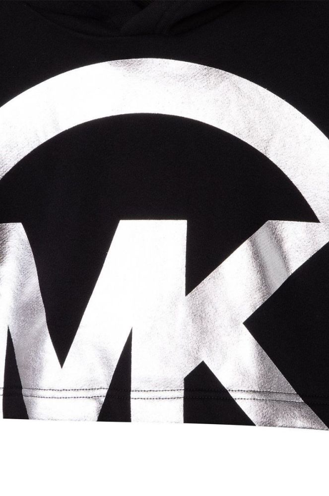 Дитяча бавовняна кофта Michael Kors колір чорний з принтом (2611786) фото 3