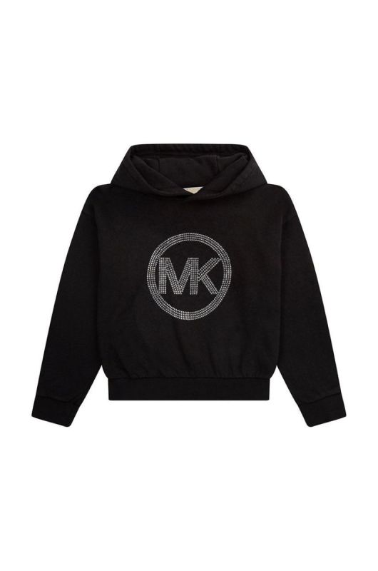 Дитяча бавовняна кофта Michael Kors колір чорний з аплікацією (2611787)