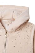 Дитяча кофта Michael Kors колір бежевий з капюшоном з аплікацією (2740285)