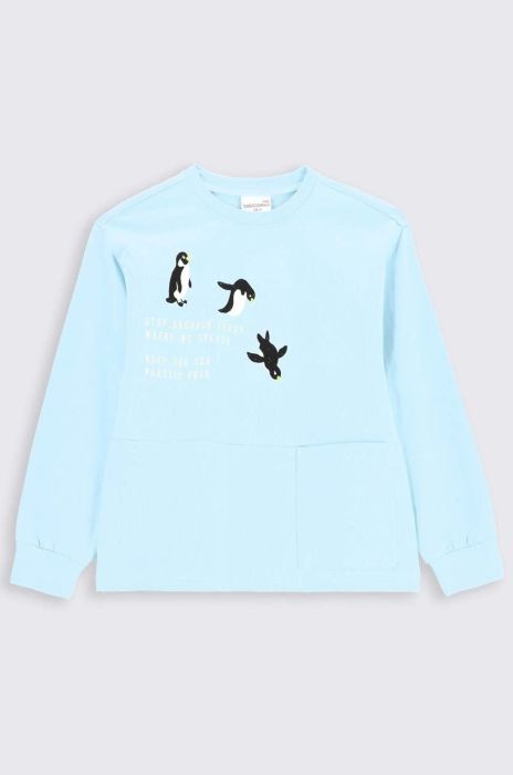 Дитяча кофта Coccodrillo однотонна колір блакитний (2866286)