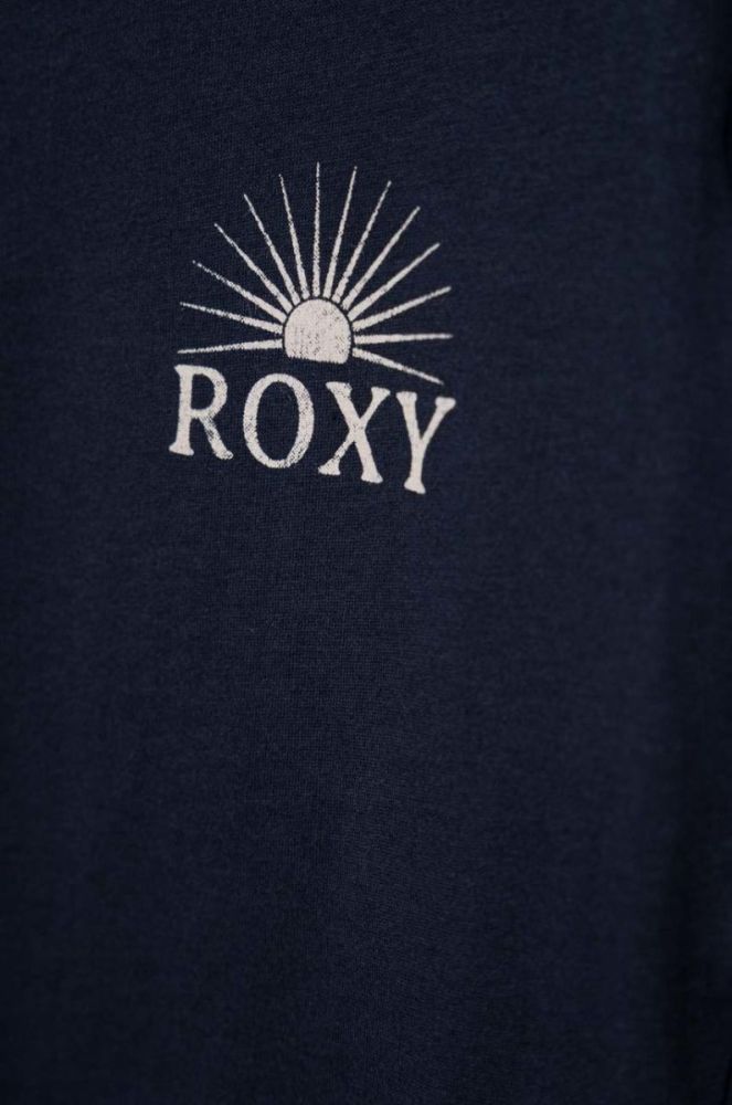 Дитяча бавовняна кофта Roxy колір синій з принтом фото 3
