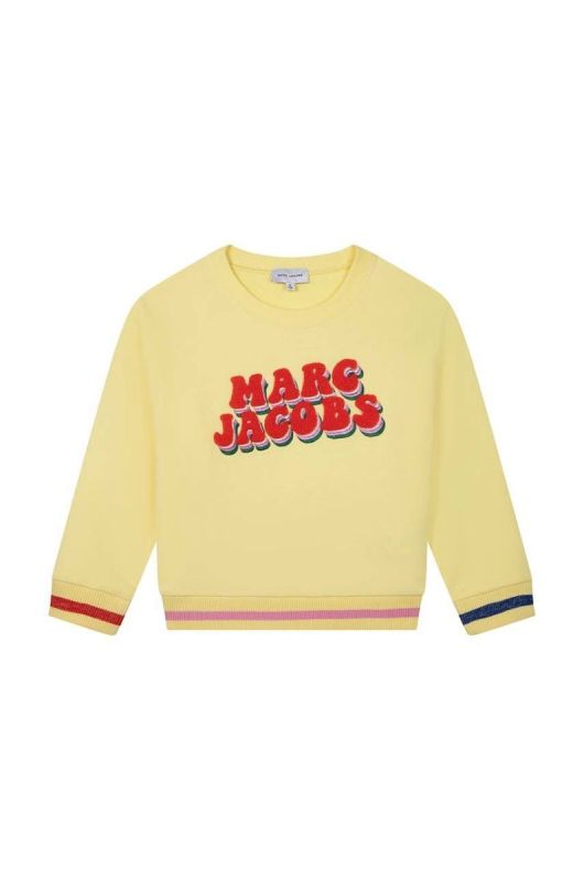 Дитяча бавовняна кофта Marc Jacobs колір жовтий з аплікацією (2616446)