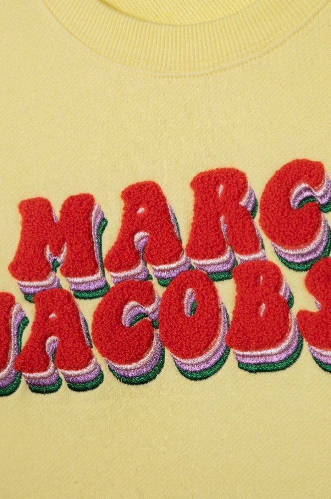 Дитяча бавовняна кофта Marc Jacobs колір жовтий з аплікацією (2616446) фото 3