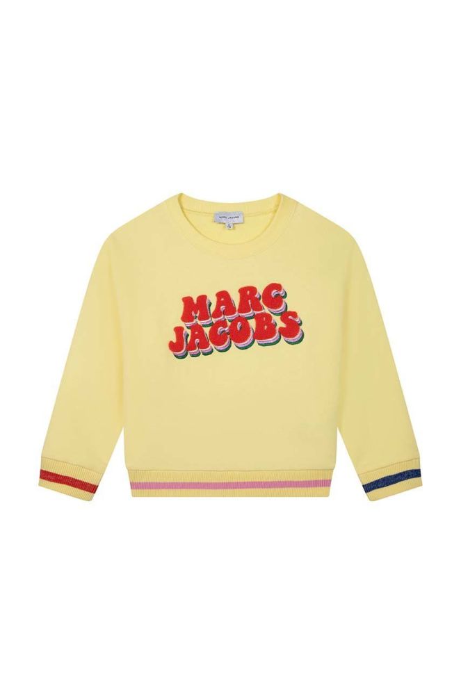 Дитяча бавовняна кофта Marc Jacobs колір жовтий з аплікацією (2616455)