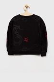 Дитяча бавовняна кофта Desigual колір чорний з аплікацією (2610947)