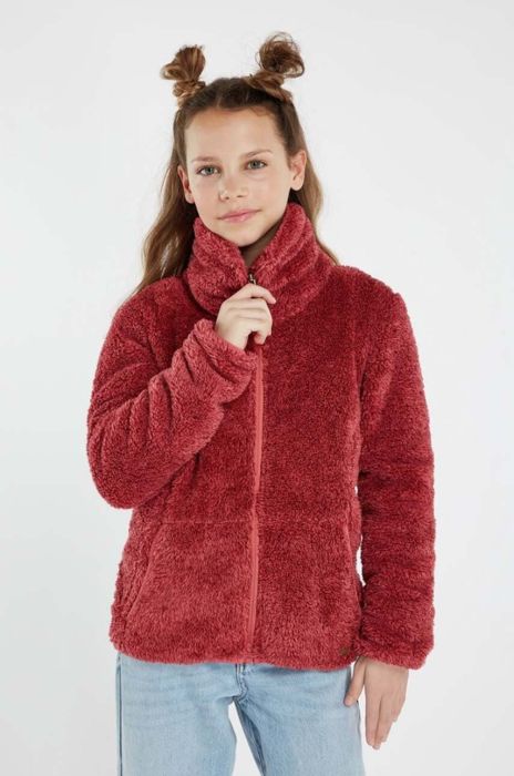 Дитяча кофта Protest колір червоний однотонна (2861099) Дитяча кофта Protest колір червоний однотонна (2861099)