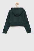 Дитяча кофта adidas Originals колір зелений з капюшоном з принтом