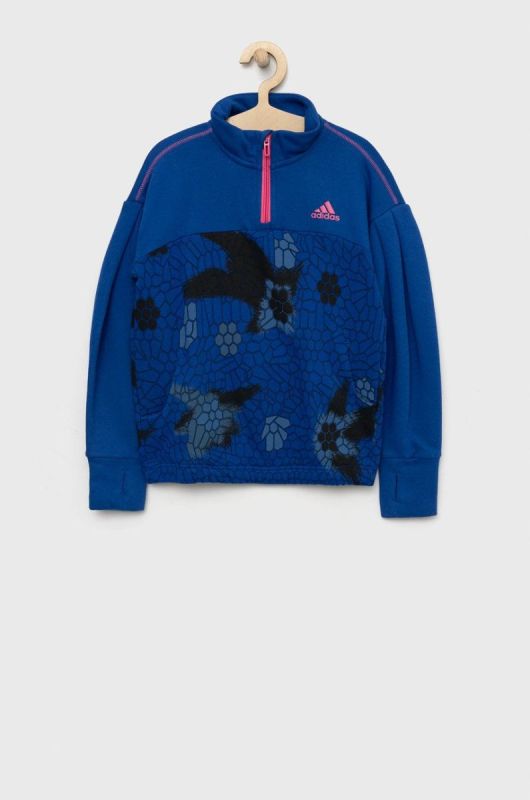 Дитяча кофта adidas Performance колір синій візерунок