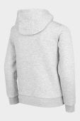 Дитяча кофта 4F колір сірий з капюшоном однотонна Дитяча кофта 4F колір сірий з капюшоном однотонна