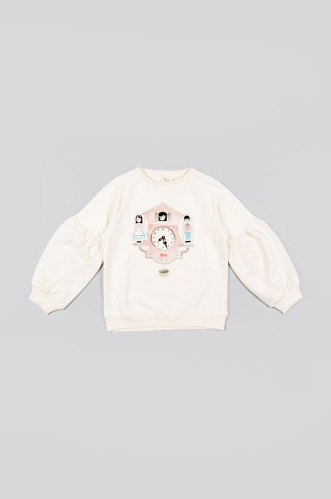 Дитяча кофта zippy колір білий з принтом