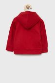 Кофта для немовлят Birba&Trybeyond колір червоний з капюшоном однотонна