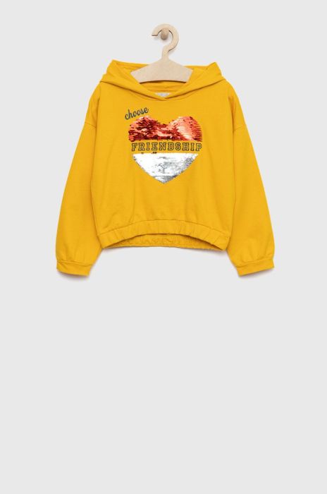 Дитяча бавовняна кофта Birba&Trybeyond колір жовтий з аплікацією