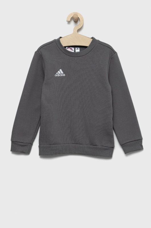 Дитяча кофта adidas колір сірий однотонна