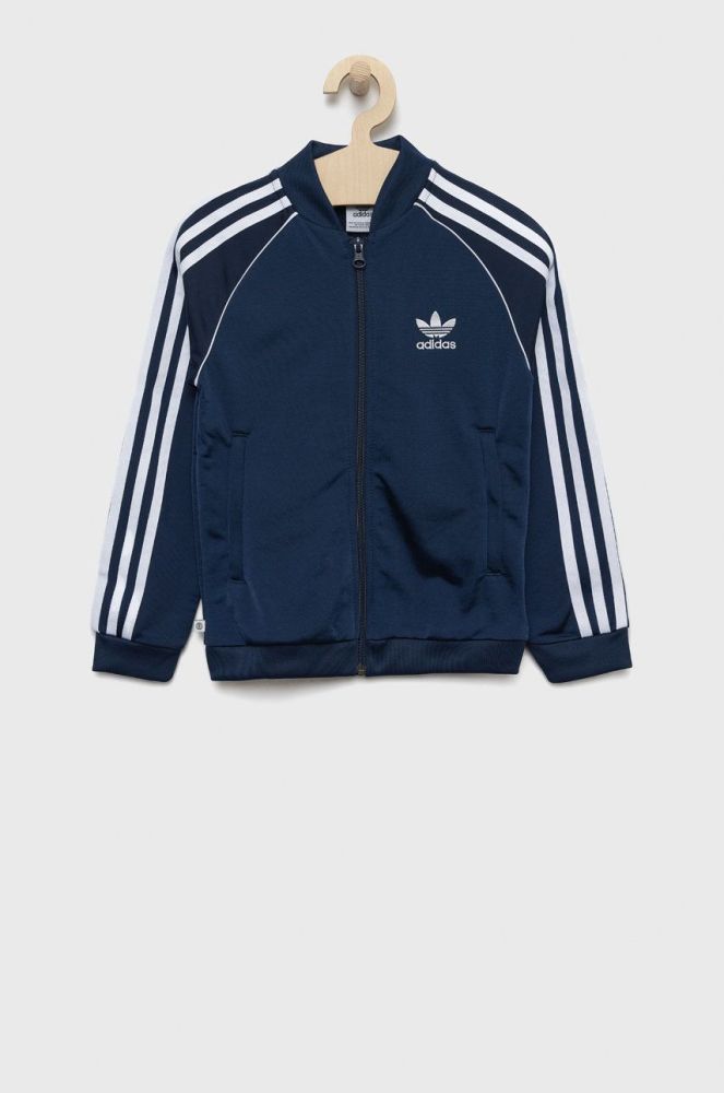 Дитяча кофта adidas Originals колір синій з аплікацією