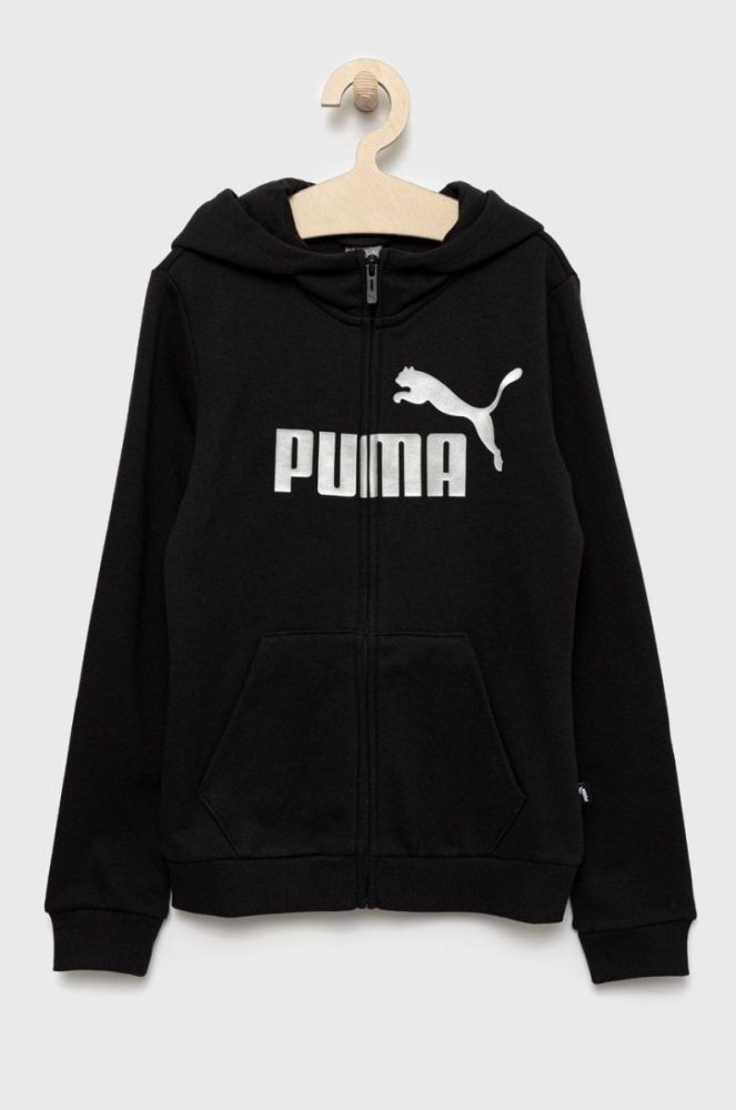 Дитяча кофта Puma колір чорний з принтом фото 2