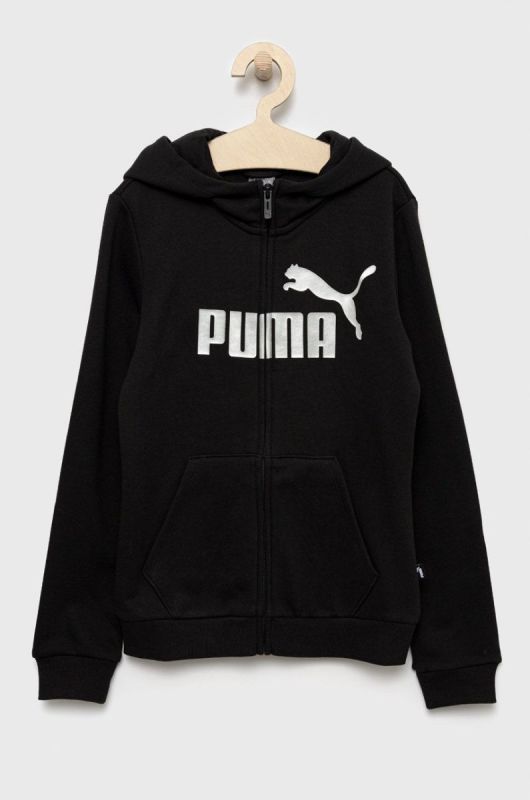 Дитяча кофта Puma колір чорний з принтом фото 2