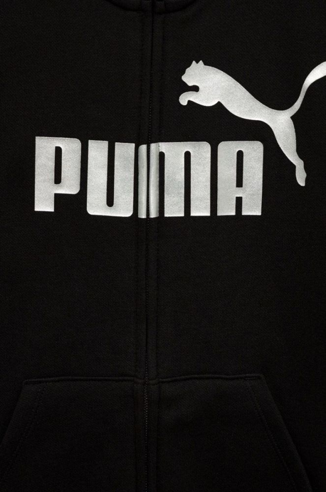 Дитяча кофта Puma колір чорний з принтом фото 4