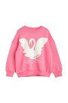 Дитяча бавовняна кофта Mini Rodini колір рожевий з принтом (2679206)