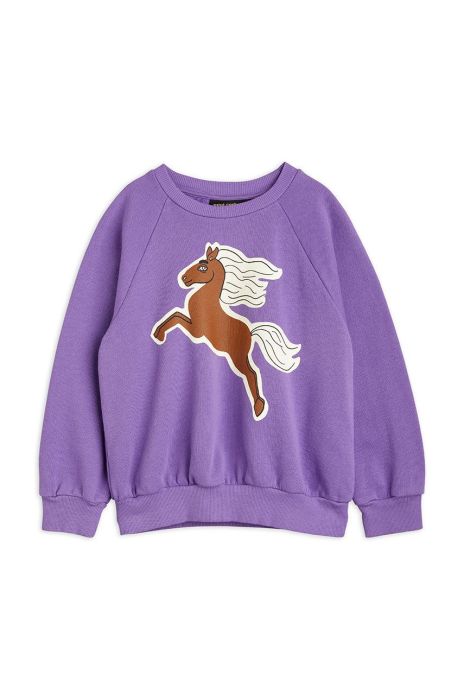 Дитяча кофта Mini Rodini колір фіолетовий з принтом