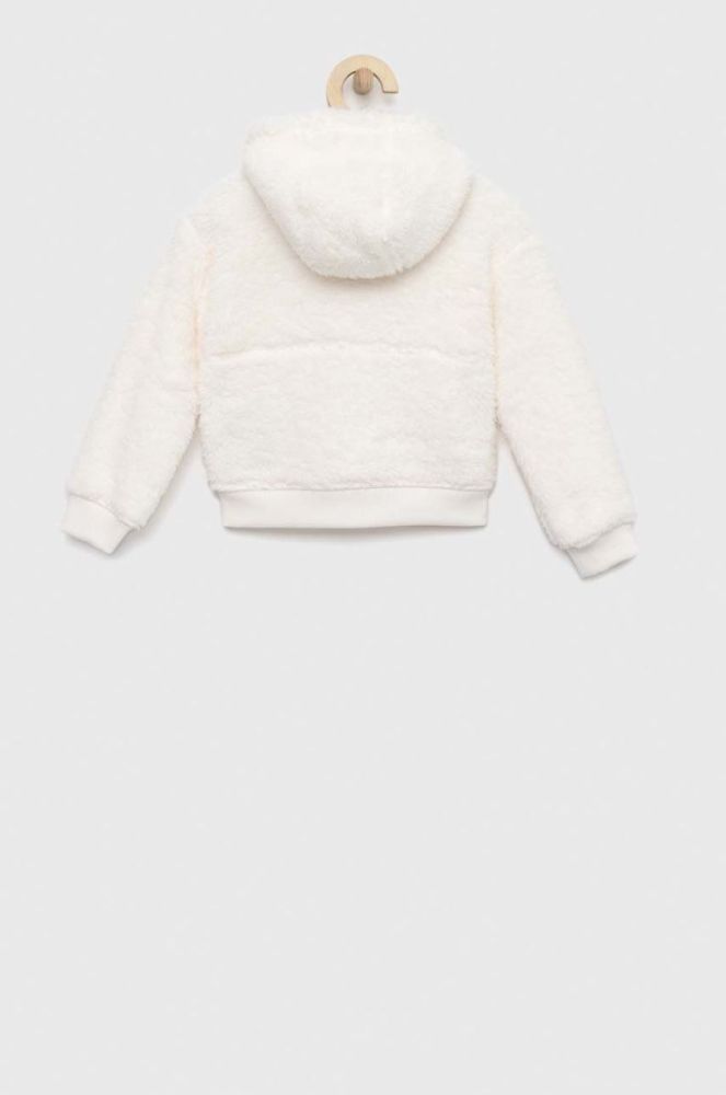 Дитяча кофта The North Face колір бежевий з капюшоном однотонна фото 2