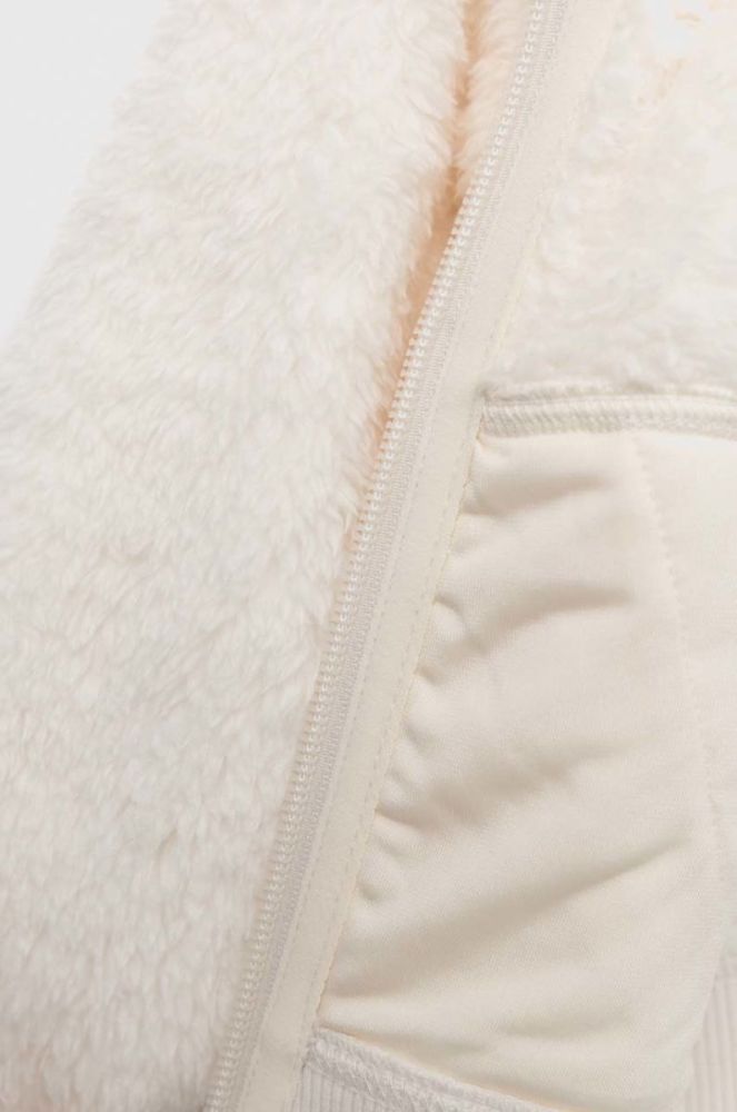 Дитяча кофта The North Face колір бежевий з капюшоном однотонна фото 3
