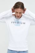 Кофта Premium by Jack&Jones чоловіча колір білий з капюшоном візерунок