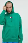 Бавовняна кофта Tommy Jeans чоловіча колір зелений з аплікацією (2680430) Бавовняна кофта Tommy Jeans чоловіча колір зелений з аплікацією (2680430)