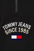 Бавовняна кофта Tommy Jeans чоловіча колір чорний з аплікацією (2460218)