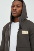 Кофта EA7 Emporio Armani чоловіча колір чорний з аплікацією