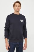 Кофта Emporio Armani чоловіча колір синій з аплікацією