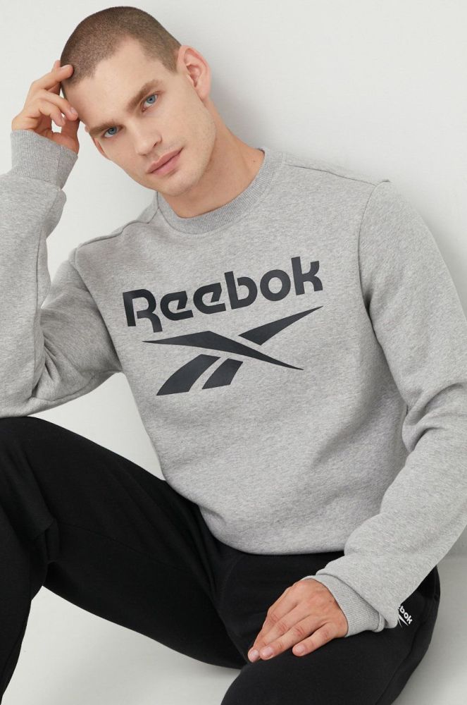 Кофта Reebok чоловіча колір сірий меланж (2522416)