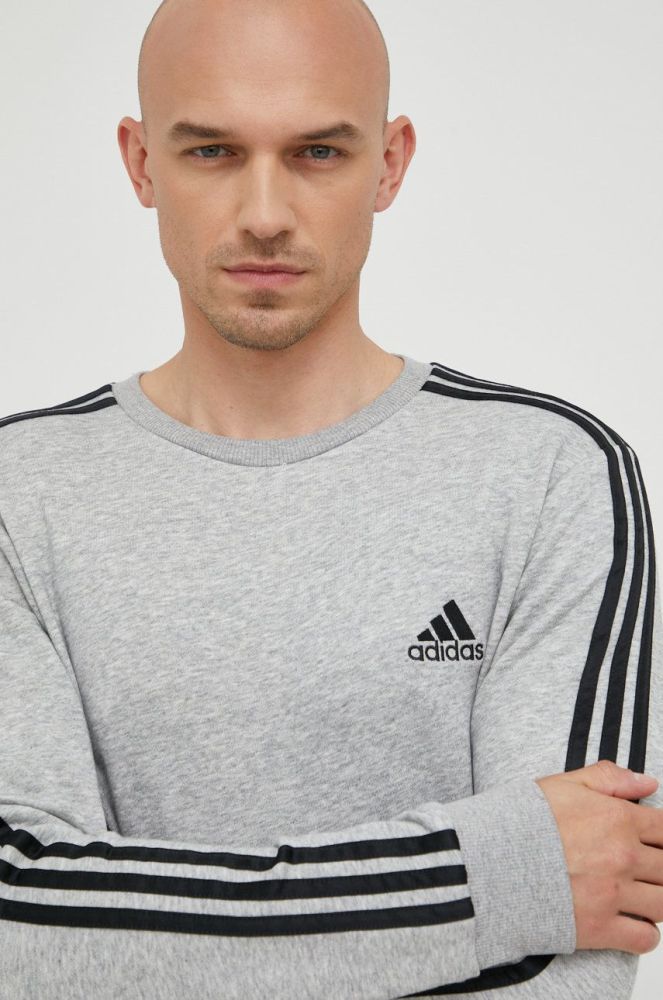 Кофта adidas чоловіча колір сірий меланж (2460226)