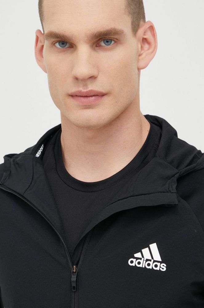 Тренувальна кофта adidas Performance колір чорний однотонна (2518810) фото 5