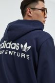 Бавовняна кофта adidas Originals чоловіча колір синій з принтом (2489865)