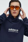 Бавовняна кофта adidas Originals чоловіча колір синій з принтом (2489865)