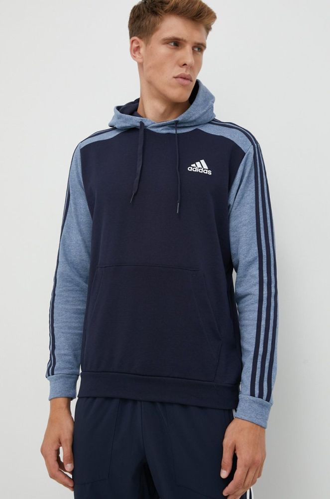 Кофта adidas чоловіча колір синій однотонна (2558106)