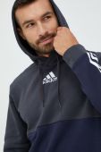 Кофта adidas чоловіча колір сірий однотонна