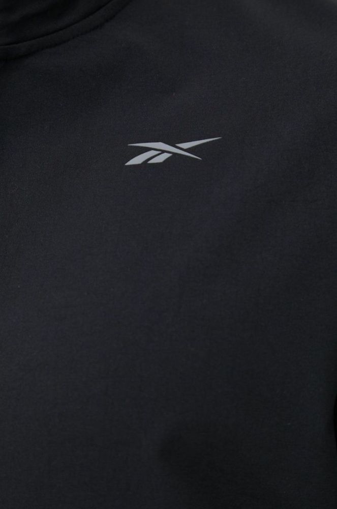 Лонгслів для тренувань Reebok Performance чоловіча колір чорний однотонна фото 5