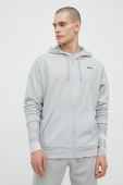 Спортивна кофта Reebok Workout Ready Thermowarm чоловіча колір сірий з капюшоном однотонна