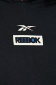 Кофта Reebok чоловіча колір чорний з капюшоном з принтом (2796035)