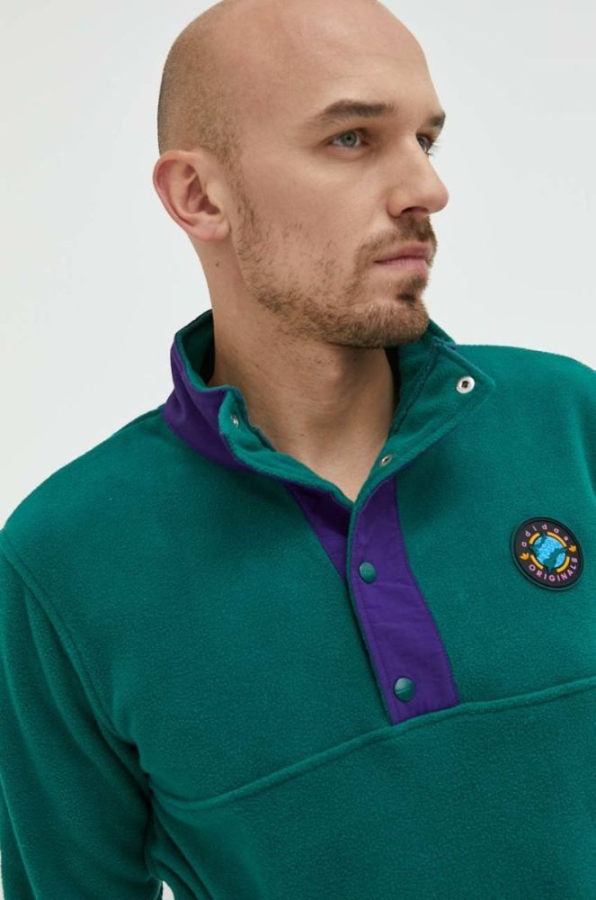 Кофта adidas Originals чоловіча колір зелений візерунок фото 4