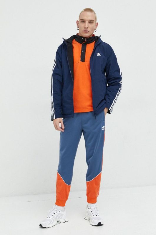 Кофта adidas Originals чоловіча колір помаранчевий з аплікацією фото 2