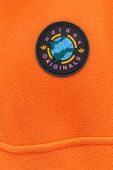 Кофта adidas Originals чоловіча колір помаранчевий з аплікацією