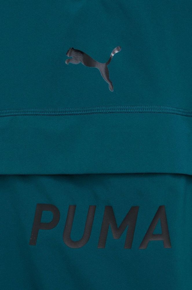 Куртка для тренувань Puma Fit чоловіча колір зелений однотонна фото 5
