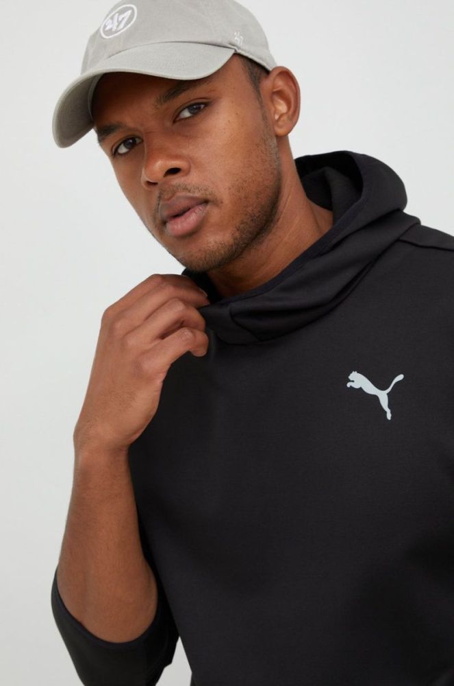 Кофта Puma Train All Day чоловіча колір чорний з принтом фото 4