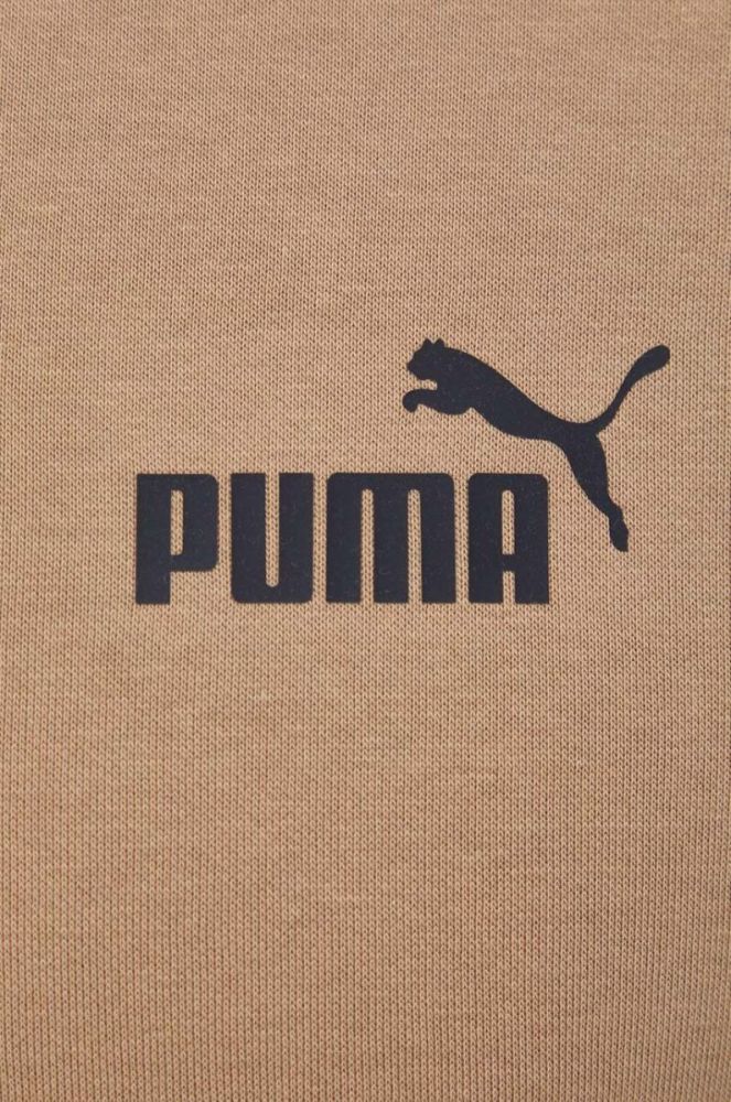 Кофта Puma чоловіча колір бежевий з принтом фото 4