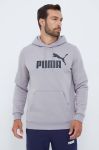Кофта Puma чоловіча колір сірий з капюшоном з принтом (3448797)