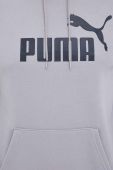 Кофта Puma чоловіча колір сірий з капюшоном з принтом (3448797)